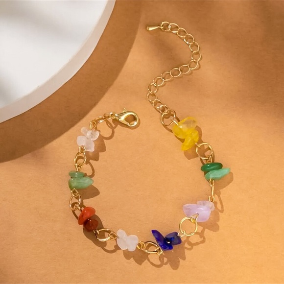 ⚜️[𝟯/$𝟮𝟴]⚜️NEW Colorful Stone Bohemian Bracelet - Picture 4 of 8